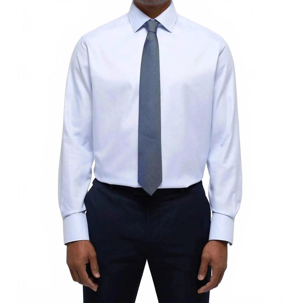 NEW ETERNA men's royal twill dress shirt in blue